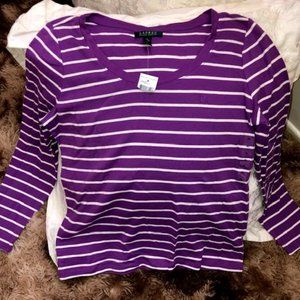 Lauren Ralph Lauren Long Sleeve 100% Cotton T-shirt Size XL